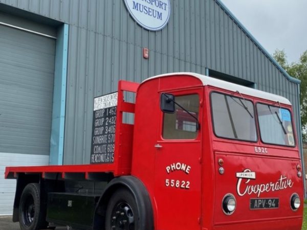 Lorry outside Ipswich Transport Museum