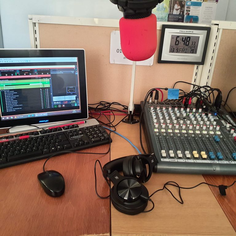 Photo of the desk at ICR, taken by Izzy.