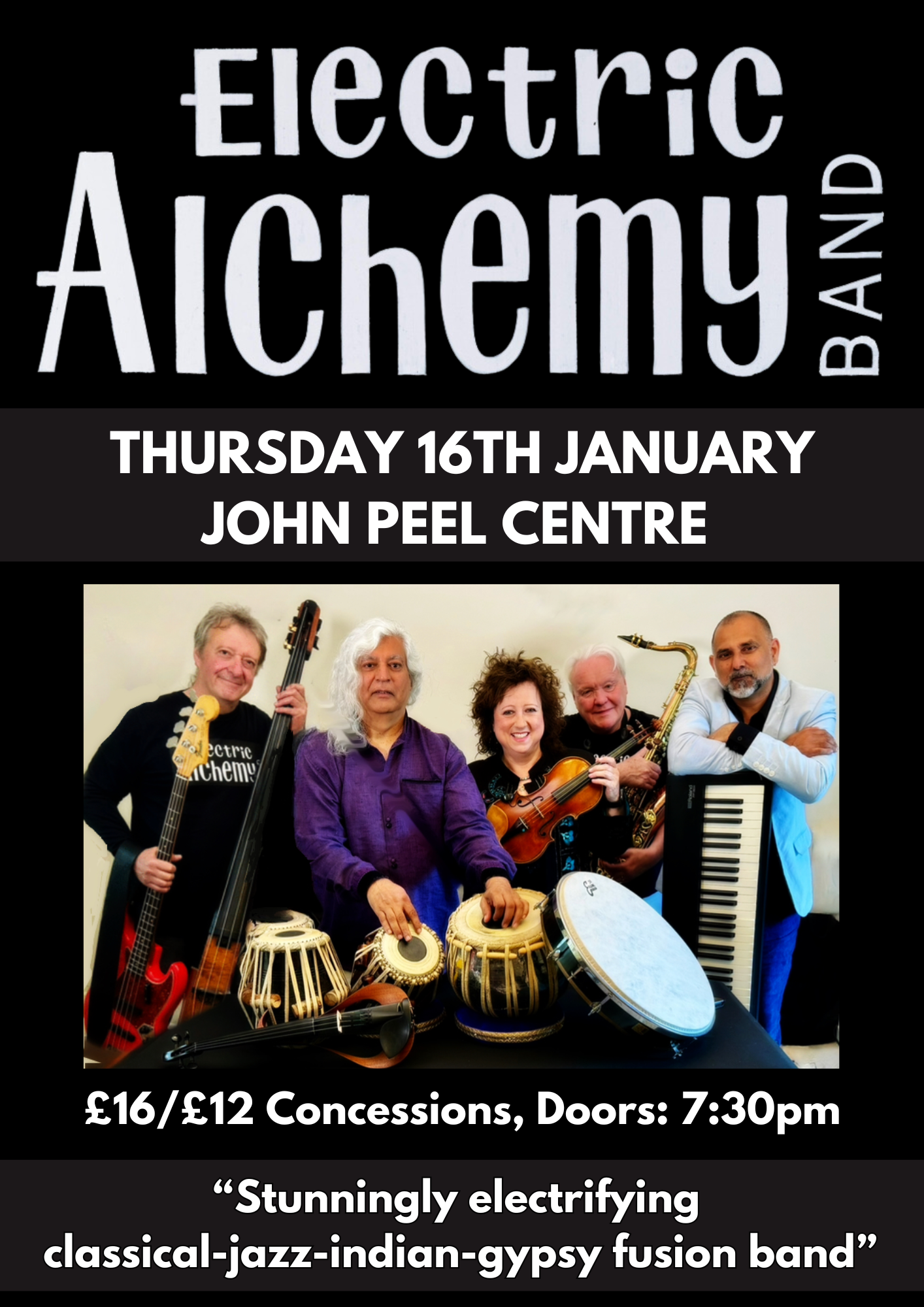 The amazing Electric Alchemy Band is coming to Stowmarket